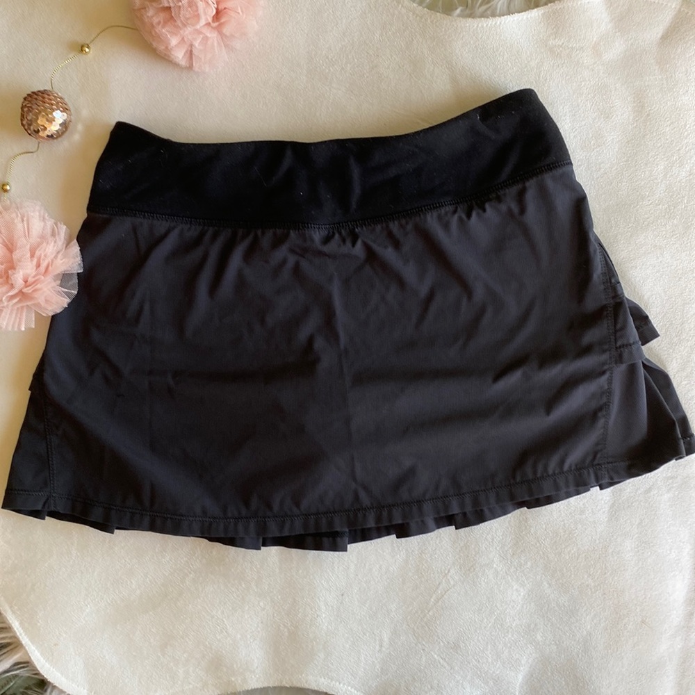 Ivivva by Lululemon Girls Black Tiered Skirt Girl Tennis Workout Skirt